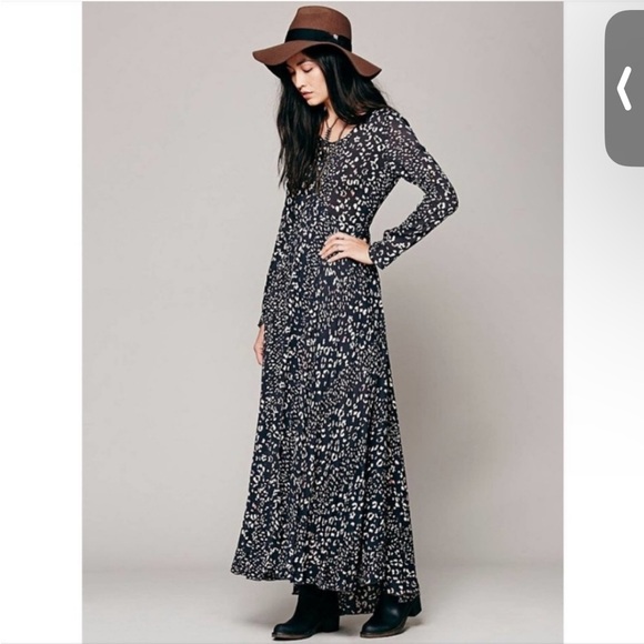 Free People Boho Long Sleeve Maxi Dress - Picture 8 of 8
